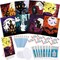 72 Pieces Pre Drawn Canvas Kit 8" x 10" Paint and Sip Kit for Adults(Halloween)